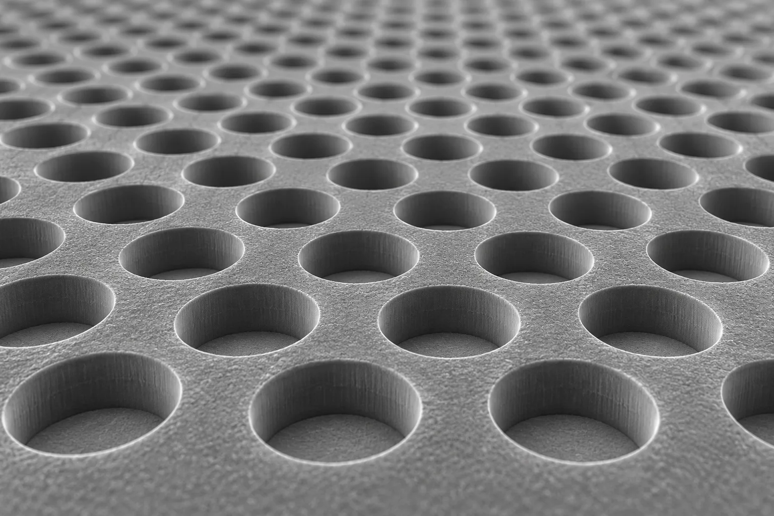 Nanoimprinted glass with empty wells