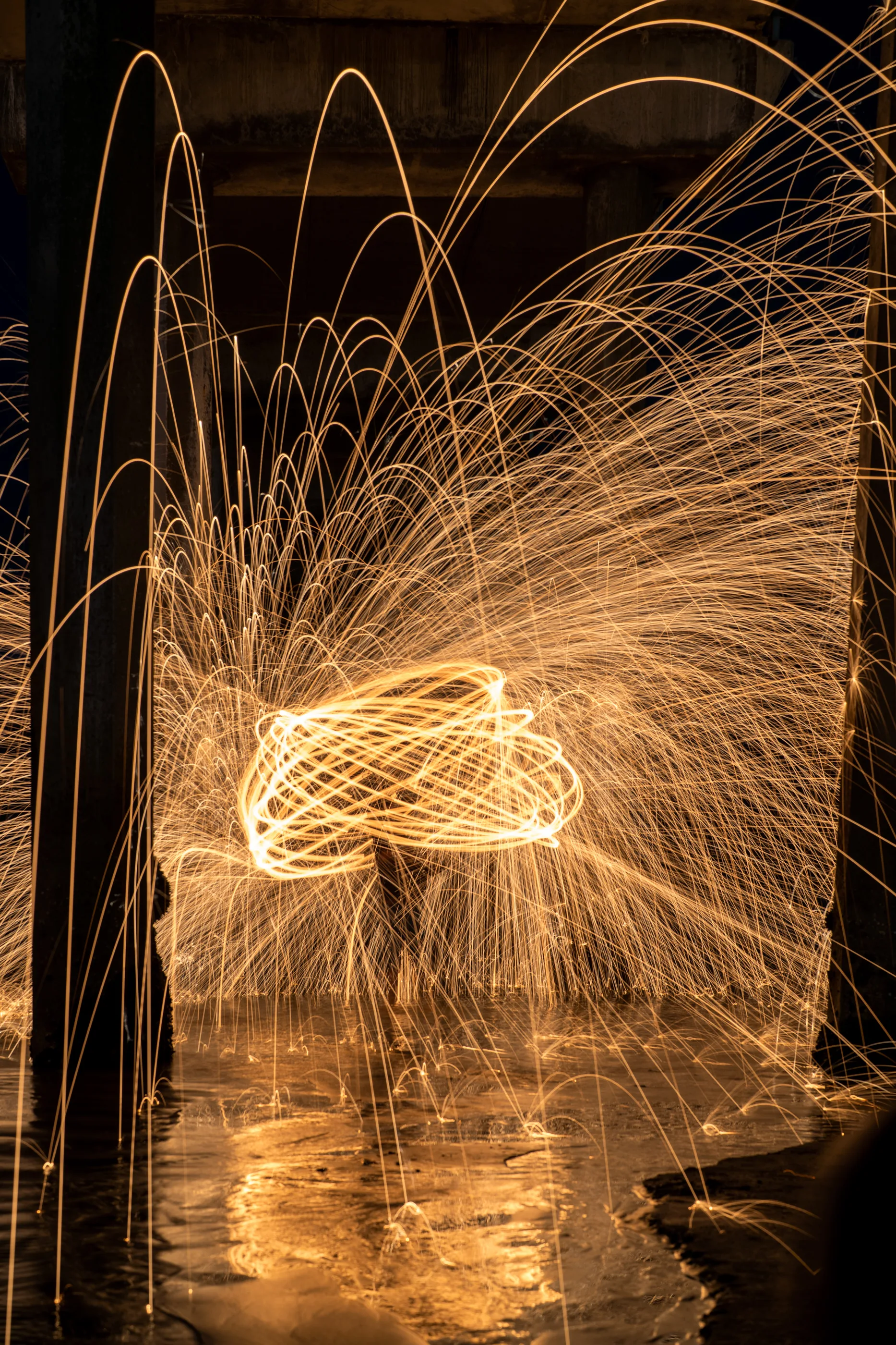 Steel wool light painting